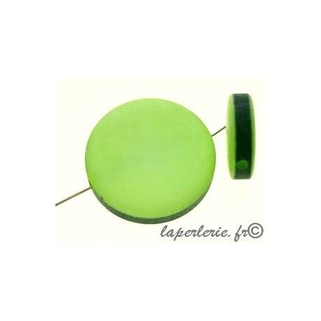 Disque aspect gommé 19mm VERT ANIS x2  - 1