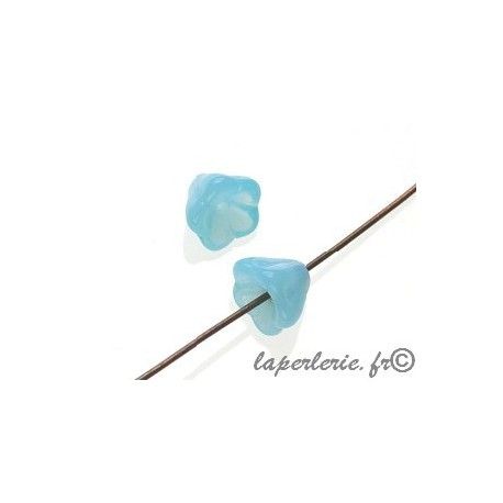 Fleur clochette 8x6mm TURQUOISE OPAL x6  - 1