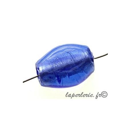 Ovale aplatie 26x20mm ép.9mm feuille d'argent SAPPHIRE  - 1