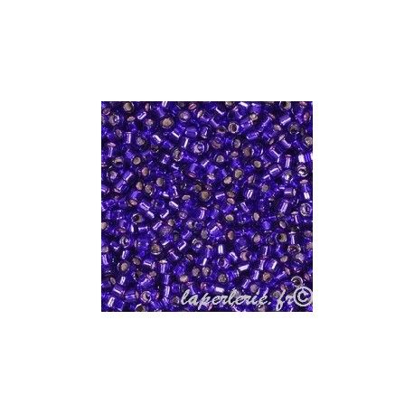 DB0610 Delica Miyuki 11/0 Bright Royal Purple Tr.Silver Lined, le tube de 7g  - 1