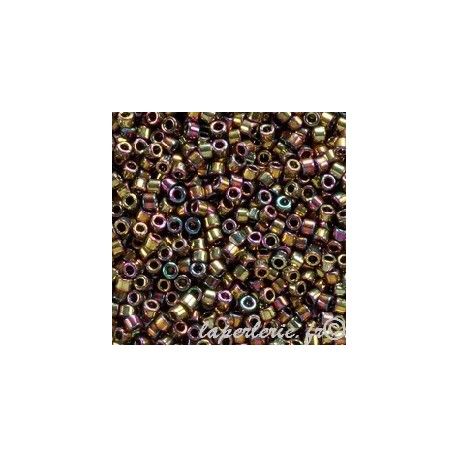 DB0023 Delica Miyuki 11/0 Light Bronze/Violet Metallic Rainbow, le tube de 7g  - 1