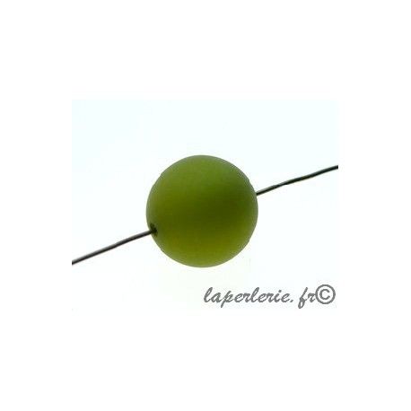 Polaire ronde 16mm OLIVINE  - 1