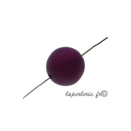 Polaire ronde 16mm BURGUNDY  - 1