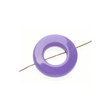 Anneau donut percé 27mm ép.6mm LILAS x2  - 1