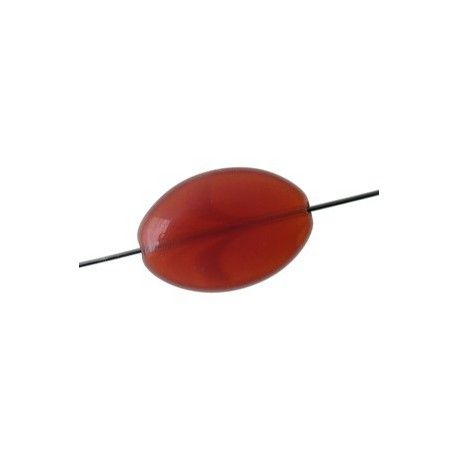 Ovale aplatie 19x13mm INDIAN RED OPAL  - 1