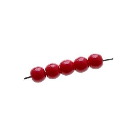 Ronde 4mm ROUGE OPAQUE x50  - 1